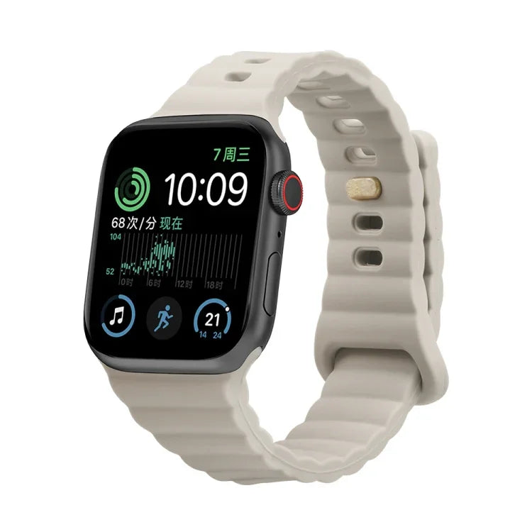 Pulseira de relógio em silicone com fivela invertida, para Apple Watch Ultra 49mm / Series 8&7 45mm / SE 2&6&SE&5&4 44mm / 3&2&1 42mm, para Apple Watch Series 8&7 41mm / SE 2&6&SE&5&4 40mm / 3&2&1 38mm