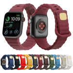 Pulseira de relógio em silicone com fivela invertida, para Apple Watch Ultra 49mm / Series 8&7 45mm / SE 2&6&SE&5&4 44mm / 3&2&1 42mm, para Apple Watch Series 8&7 41mm / SE 2&6&SE&5&4 40mm / 3&2&1 38mm