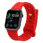 Pulseira de relógio em silicone com fivela invertida, para Apple Watch Ultra 49mm / Series 8&7 45mm / SE 2&6&SE&5&4 44mm / 3&2&1 42mm, para Apple Watch Series 8&7 41mm / SE 2&6&SE&5&4 40mm / 3&2&1 38mm