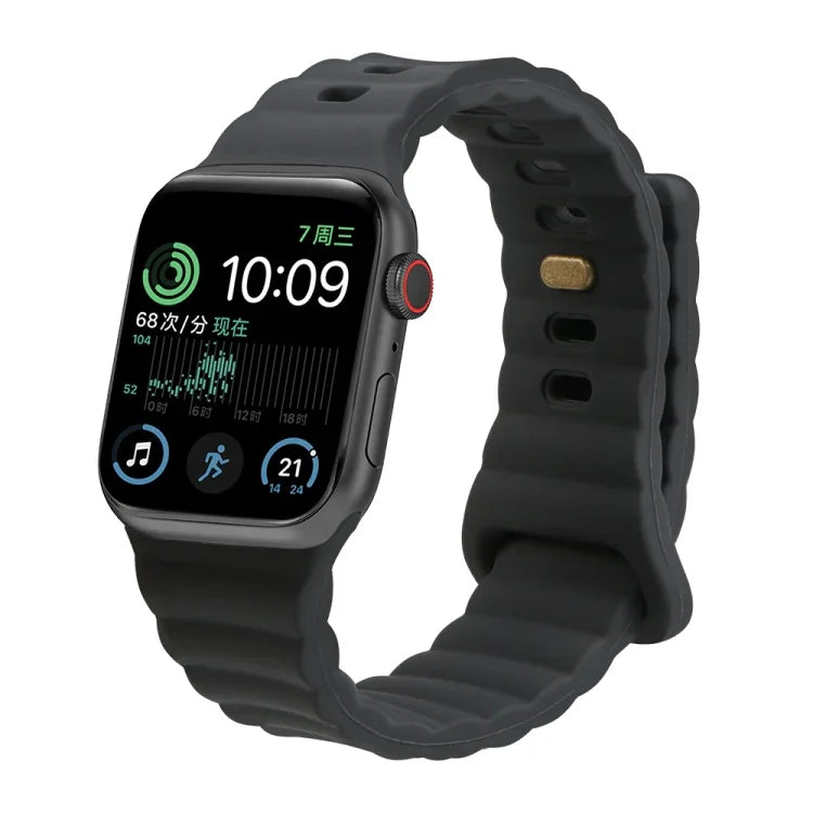 Pulseira de relógio em silicone com fivela invertida, para Apple Watch Ultra 49mm / Series 8&7 45mm / SE 2&6&SE&5&4 44mm / 3&2&1 42mm, para Apple Watch Series 8&7 41mm / SE 2&6&SE&5&4 40mm / 3&2&1 38mm