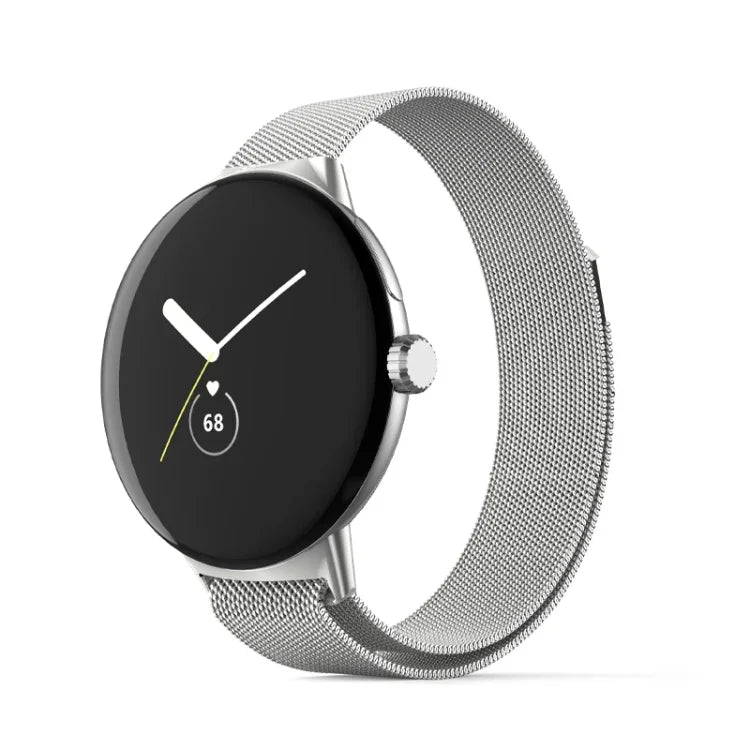 Pulseira de Relógio em Metal de Aço Inoxidável Milanesa, Para Google Pixel Watch