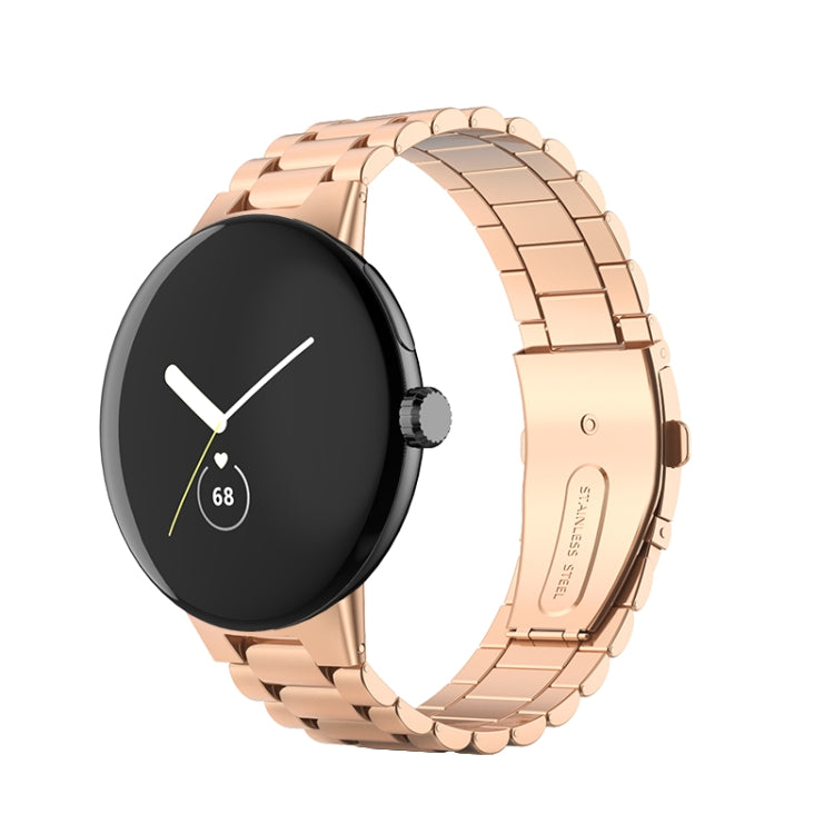 Pulseira de Relógio em Metal de Aço Inoxidável de Três Fios, Para Google Pixel Watch 4 / 3 / 2 / 1 41mm