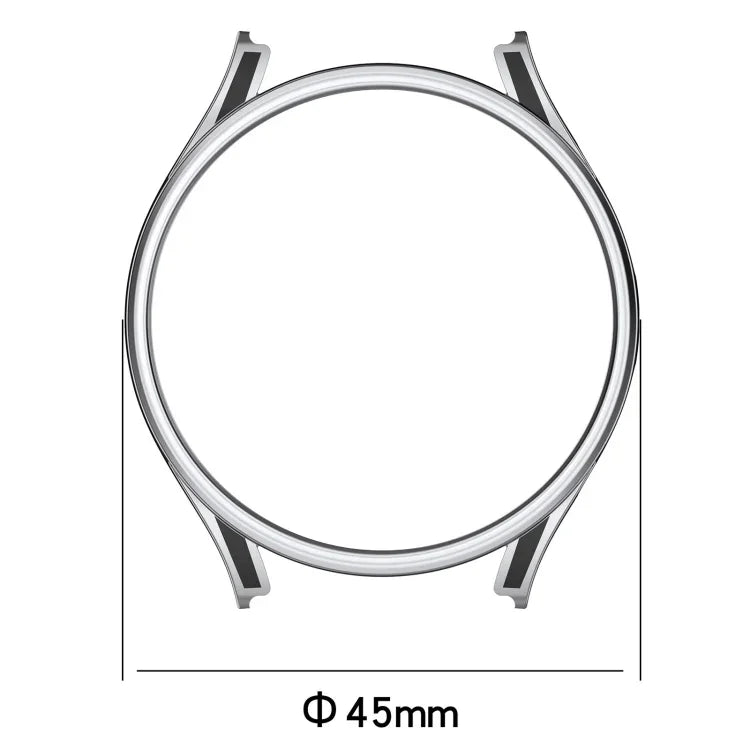 Hanging Sculpture Two-color Protective Watch Case with Tempered Glass Film, For Samsung Galaxy Watch5 Pro 45mm, For Samsung Galaxy Watch5 40mm, For Samsung Galaxy Watch5 44mm, For Samsung Galaxy Watch4 40mm, For Samsung Galaxy Watch4 44mm