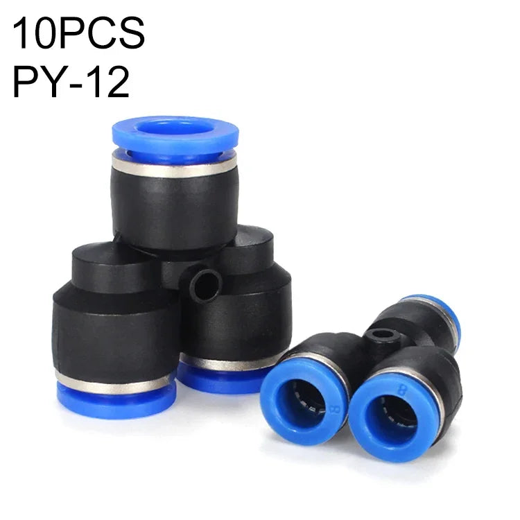 PY-14 LAIZE 2pcs Conector Rápido Pneumático em Plástico Tipo Y Redutor, PY-4 (10pcs), PY-6 (10pcs), PY-8 (10pcs), PY-10 (10pcs), PY-12 (10pcs), PY-14 (2pcs), PY-16 (2pcs)
