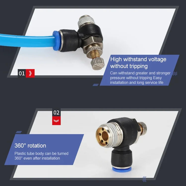 Conector Pneumático de Válvula de Aceleração SL4-01 LAIZE 2pcs, SL4-01 (2pcs), SL4-02, SL4-M5 (2pcs), SL6-01 (2pcs), SL6-02, SL6-03, SL6-04, SL6-M5 (2pcs), SL8-01 (2pcs), SL8-02, SL8-03, SL8-04, SL10-01 (2pcs), SL10-02, SL10-03, SL10-04, SL12-02