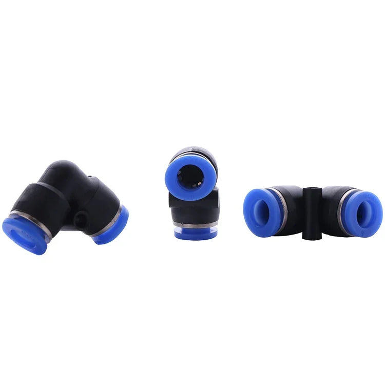LAIZE 10pcs Conector Pneumático de Encaixe Rápido em Cotovelo de Plástico, PV-4, PV-6, PV-8, PV-10, PV-12, PV-14, PV-16