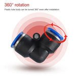 LAIZE 10pcs Conector Pneumático de Encaixe Rápido em Cotovelo de Plástico, PV-4, PV-6, PV-8, PV-10, PV-12, PV-14, PV-16