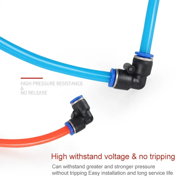 LAIZE 10pcs Conector Pneumático de Encaixe Rápido em Cotovelo de Plástico, PV-4, PV-6, PV-8, PV-10, PV-12, PV-14, PV-16