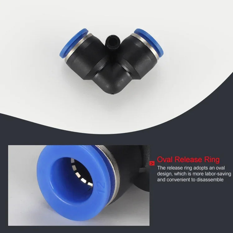 LAIZE 10pcs Conector Pneumático de Encaixe Rápido em Cotovelo de Plástico, PV-4, PV-6, PV-8, PV-10, PV-12, PV-14, PV-16