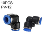 LAIZE 10pcs Conector Pneumático de Encaixe Rápido em Cotovelo de Plástico, PV-4, PV-6, PV-8, PV-10, PV-12, PV-14, PV-16
