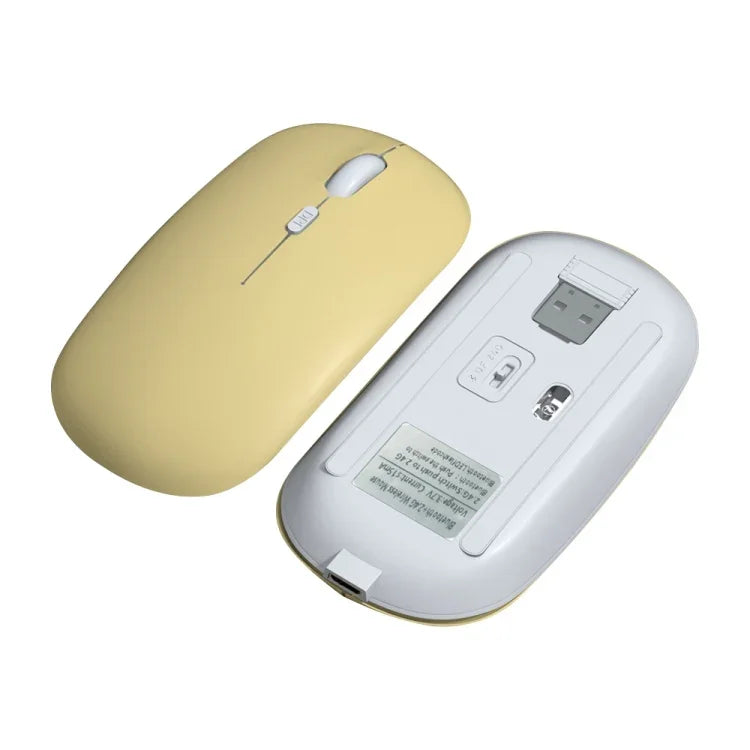 1600dpi Bluetooth 2.4G Wireless Dual Mode Mouse, Bluetooth + 2.4G(White), Bluetooth + 2.4G(Black), Bluetooth + 2.4G(Pink), Bluetooth + 2.4G(Purple), Bluetooth + 2.4G(Yellow), Bluetooth + 2.4G(Blue), Bluetooth + 2.4G(Mint Green)                         ...