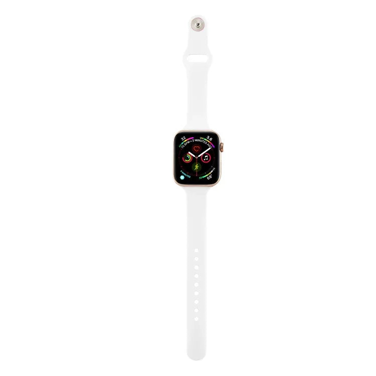 Correia de Pulso Substituta Fina em Silicone, Para Apple Watch 5/4 44mm & 3/2/1 42mm, Para Apple Watch 5/4 40mm & 3/2/1 38mm