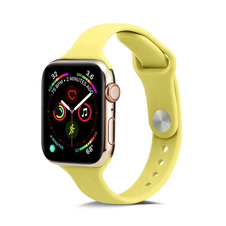 Correia de Pulso Substituta Fina em Silicone, Para Apple Watch 5/4 44mm & 3/2/1 42mm, Para Apple Watch 5/4 40mm & 3/2/1 38mm