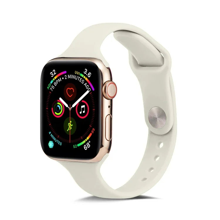 Correia de Pulso Substituta Fina em Silicone, Para Apple Watch 5/4 44mm & 3/2/1 42mm, Para Apple Watch 5/4 40mm & 3/2/1 38mm