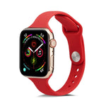 Correia de Pulso Substituta Fina em Silicone, Para Apple Watch 5/4 44mm & 3/2/1 42mm, Para Apple Watch 5/4 40mm & 3/2/1 38mm