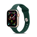 Correia de Pulso Substituta Fina em Silicone, Para Apple Watch 5/4 44mm & 3/2/1 42mm, Para Apple Watch 5/4 40mm & 3/2/1 38mm