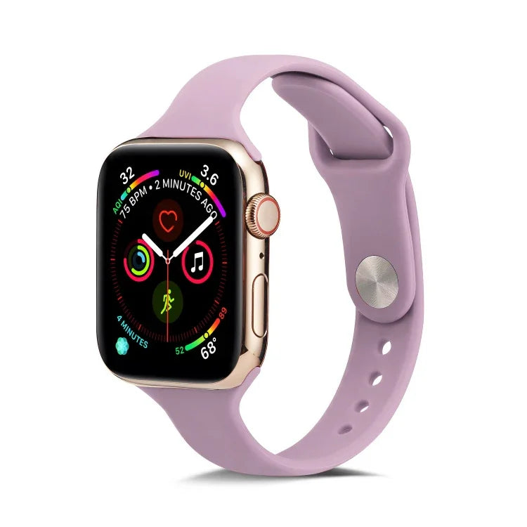 Correia de Pulso Substituta Fina em Silicone, Para Apple Watch 5/4 44mm & 3/2/1 42mm, Para Apple Watch 5/4 40mm & 3/2/1 38mm