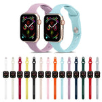 Correia de Pulso Substituta Fina em Silicone, Para Apple Watch 5/4 44mm & 3/2/1 42mm, Para Apple Watch 5/4 40mm & 3/2/1 38mm