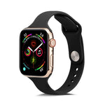 Correia de Pulso Substituta Fina em Silicone, Para Apple Watch 5/4 44mm & 3/2/1 42mm, Para Apple Watch 5/4 40mm & 3/2/1 38mm