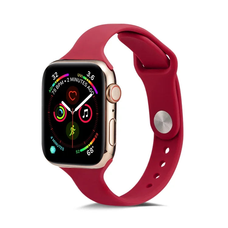 Correia de Pulso Substituta Fina em Silicone, Para Apple Watch 5/4 44mm & 3/2/1 42mm, Para Apple Watch 5/4 40mm & 3/2/1 38mm