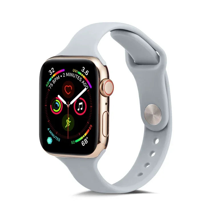 Correia de Pulso Substituta Fina em Silicone, Para Apple Watch 5/4 44mm & 3/2/1 42mm, Para Apple Watch 5/4 40mm & 3/2/1 38mm
