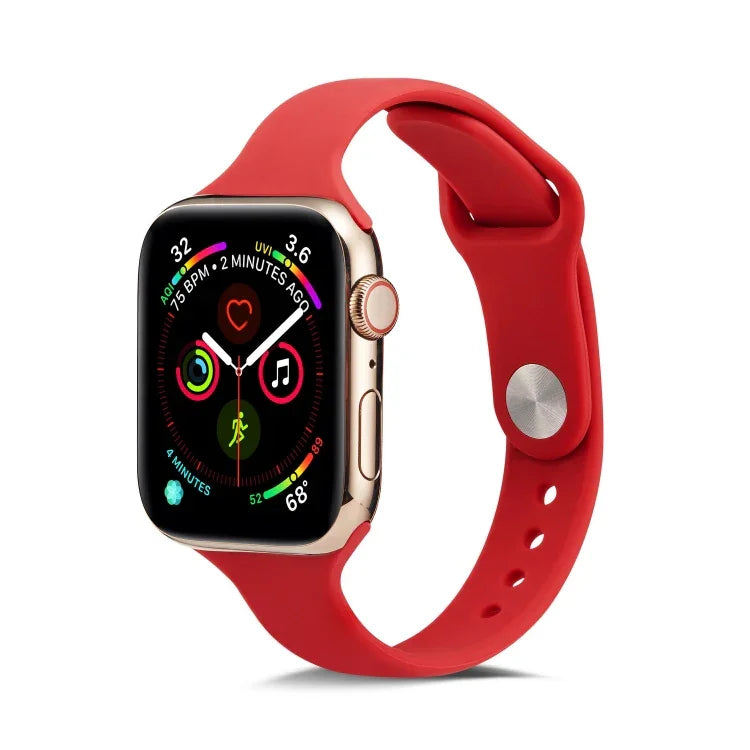 Correia de Pulso Substituta Fina em Silicone, Para Apple Watch 5/4 44mm & 3/2/1 42mm, Para Apple Watch 5/4 40mm & 3/2/1 38mm