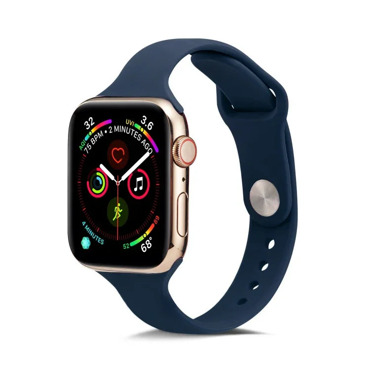 Correia de Pulso Substituta Fina em Silicone, Para Apple Watch 5/4 44mm & 3/2/1 42mm, Para Apple Watch 5/4 40mm & 3/2/1 38mm