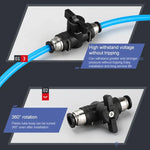 Conector Rápido Pneumático de Válvula Manual LAIZE, BUC-4, BUC-6, BUC-8, BUC-10, BUC-12, HVFF-4, HVFF-6, HVFF-8, HVFF-10, HVFF-12
