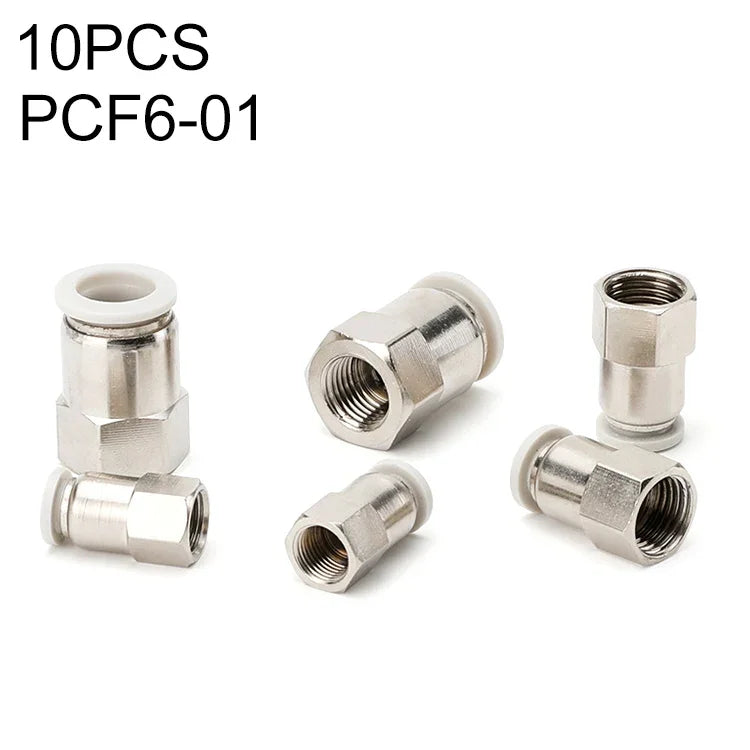 PCF6-02 LAIZE 2pcs Conector Rápido Pneumático de Rosca Fêmea Reto, PCF4-01 (10pcs), PCF4-02 (10pcs), PCF6-01 (10pcs), PCF6-02 (2pcs), PCF6-03 (2pcs), PCF6-04 (1pc), PCF8-01 (2pcs), PCF8-02 (2pcs), PCF8-03 (1pc), PCF8-04 (1pc), PCF10-01 (1pc)