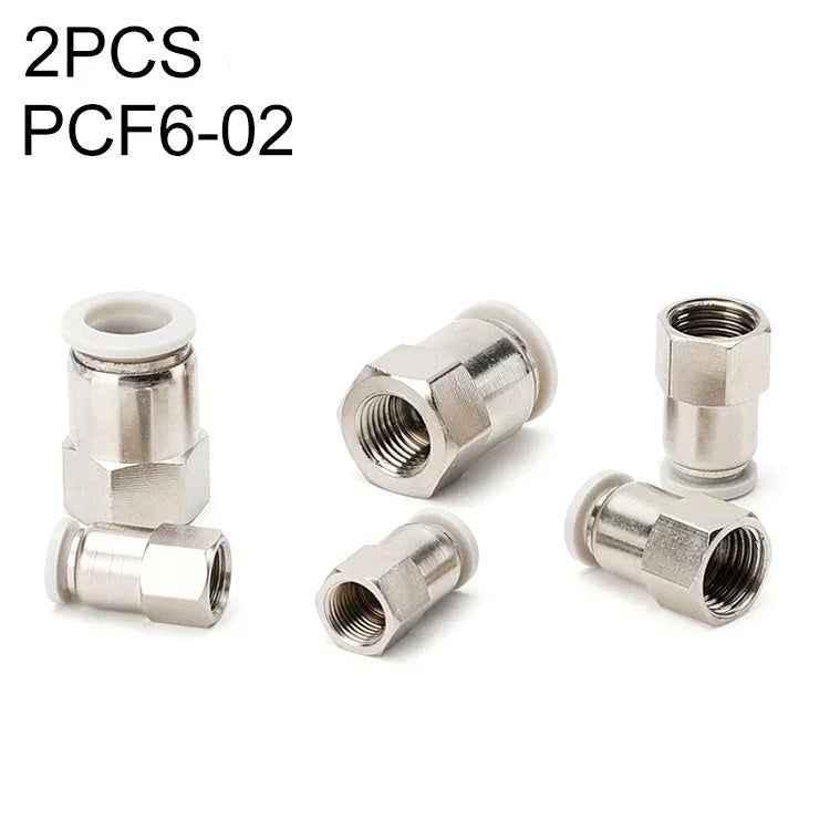 PCF6-02 LAIZE 2pcs Conector Rápido Pneumático de Rosca Fêmea Reto, PCF4-01 (10pcs), PCF4-02 (10pcs), PCF6-01 (10pcs), PCF6-02 (2pcs), PCF6-03 (2pcs), PCF6-04 (1pc), PCF8-01 (2pcs), PCF8-02 (2pcs), PCF8-03 (1pc), PCF8-04 (1pc), PCF10-01 (1pc)