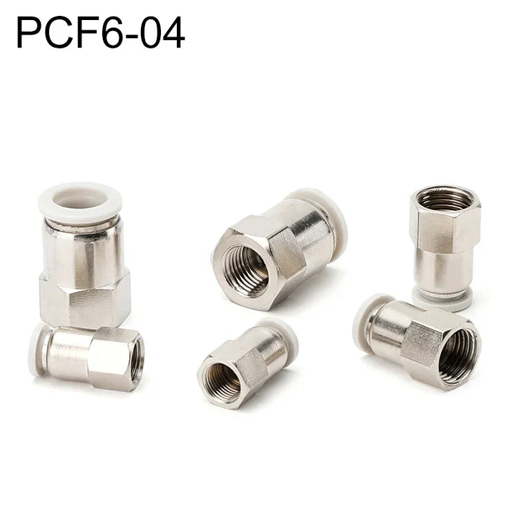 PCF6-02 LAIZE 2pcs Conector Rápido Pneumático de Rosca Fêmea Reto, PCF4-01 (10pcs), PCF4-02 (10pcs), PCF6-01 (10pcs), PCF6-02 (2pcs), PCF6-03 (2pcs), PCF6-04 (1pc), PCF8-01 (2pcs), PCF8-02 (2pcs), PCF8-03 (1pc), PCF8-04 (1pc), PCF10-01 (1pc)
