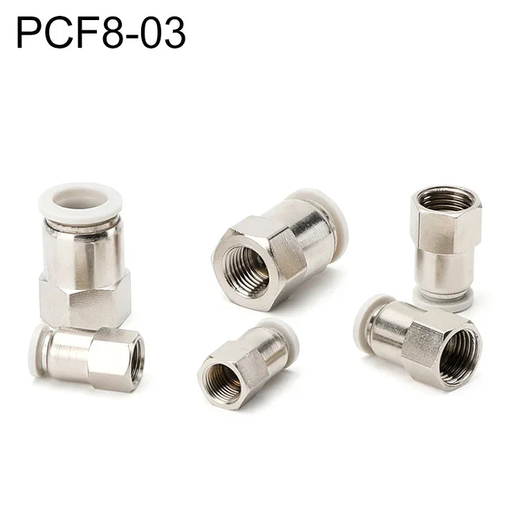 PCF6-02 LAIZE 2pcs Conector Rápido Pneumático de Rosca Fêmea Reto, PCF4-01 (10pcs), PCF4-02 (10pcs), PCF6-01 (10pcs), PCF6-02 (2pcs), PCF6-03 (2pcs), PCF6-04 (1pc), PCF8-01 (2pcs), PCF8-02 (2pcs), PCF8-03 (1pc), PCF8-04 (1pc), PCF10-01 (1pc)
