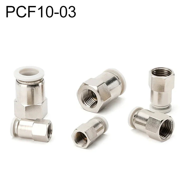 PCF6-02 LAIZE 2pcs Conector Rápido Pneumático de Rosca Fêmea Reto, PCF4-01 (10pcs), PCF4-02 (10pcs), PCF6-01 (10pcs), PCF6-02 (2pcs), PCF6-03 (2pcs), PCF6-04 (1pc), PCF8-01 (2pcs), PCF8-02 (2pcs), PCF8-03 (1pc), PCF8-04 (1pc), PCF10-01 (1pc)