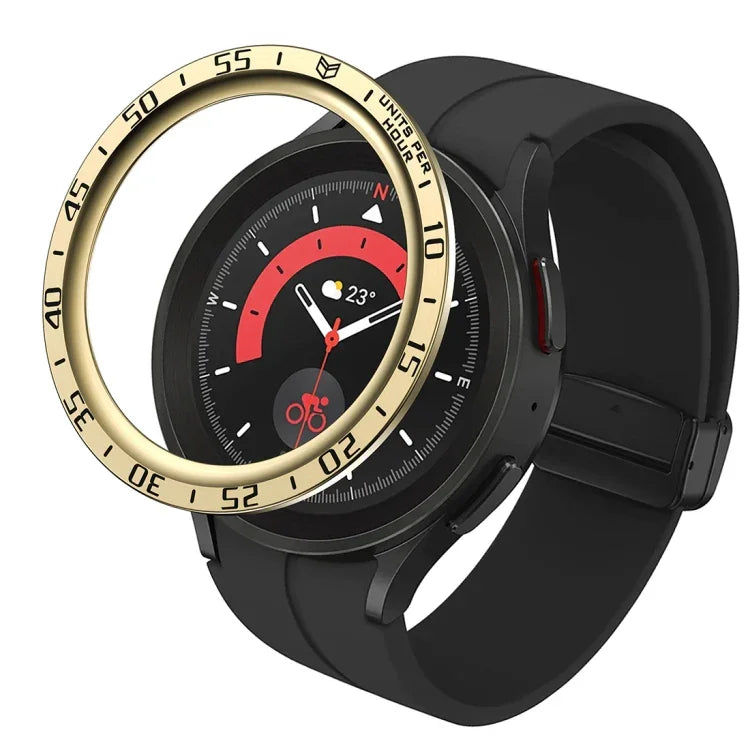 Moldura protetora de aço para mostrador, Para Samsung Galaxy Watch5 Pro 45mm Estilo A, Para Samsung Galaxy Watch5 Pro 45mm Estilo E