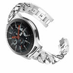 Correia de relógio em corrente de ganga com diamantes em fila, Para Samsung Galaxy Watch5 40mm/44mm / Watch5 Pro