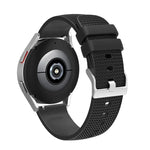 Correia de relógio em silicone com fivela prateada marcada de 20mm, Para Samsung Galaxy Watch5 40mm/44mm / Watch5 Pro