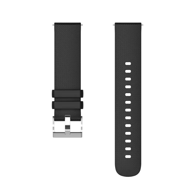 Correia de relógio em silicone com fivela prateada marcada de 20mm, Para Samsung Galaxy Watch5 40mm/44mm / Watch5 Pro