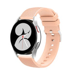 Correia de relógio em silicone com fivela prateada marcada de 20mm, Para Samsung Galaxy Watch5 40mm/44mm / Watch5 Pro