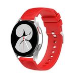 Correia de relógio em silicone com fivela prateada marcada de 20mm, Para Samsung Galaxy Watch5 40mm/44mm / Watch5 Pro