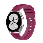 Correia de relógio em silicone com fivela prateada marcada de 20mm, Para Samsung Galaxy Watch5 40mm/44mm / Watch5 Pro