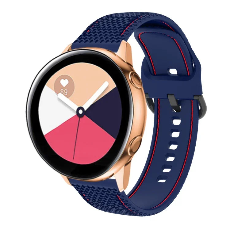 Correia de relógio em silicone com costura bicolor, Para Samsung Galaxy Watch5 40mm/44mm / Watch5 Pro