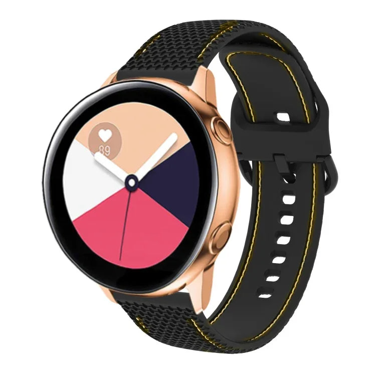 Correia de relógio em silicone com costura bicolor, Para Samsung Galaxy Watch5 40mm/44mm / Watch5 Pro