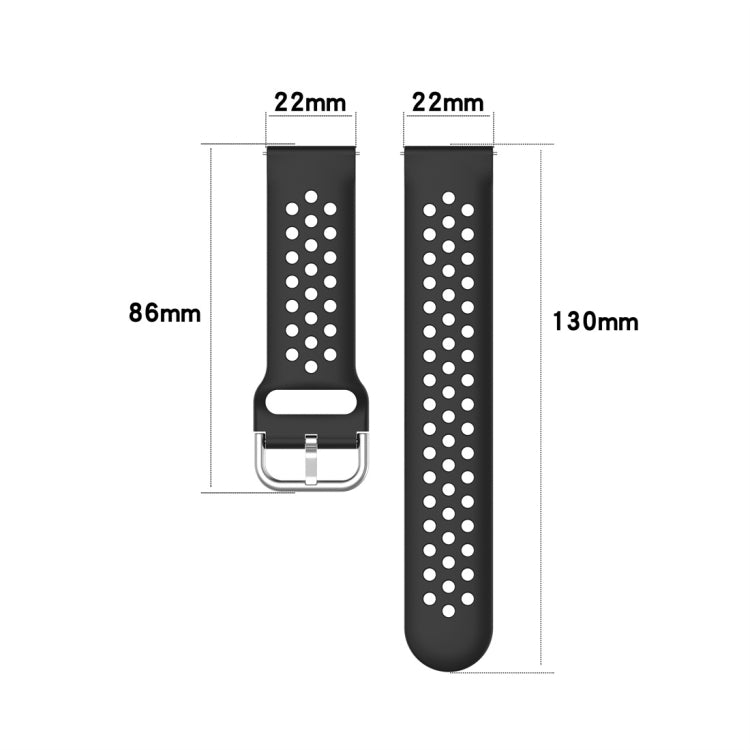For Huawei Watch GT 46mm / 42mm / GT2 46mm 22mm Clasp Solid Color Sport Wrist Strap Watchband