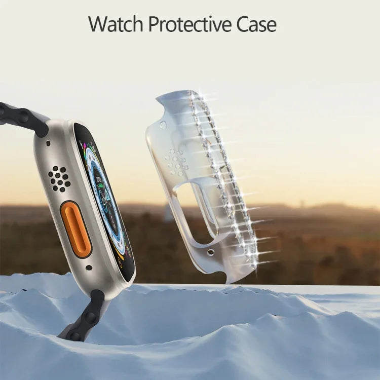 Caixa de Relógio Oca em PC Diamante, para Apple Watch Ultra 3 / 2 / 1 49mm