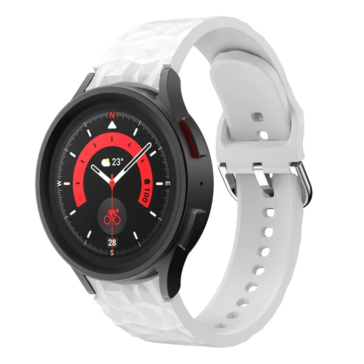 Correia de relógio em silicone com textura de losangos, Para Samsung Galaxy Watch 5 / Watch 5 Pro