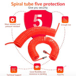 Tubo Flexível de Primavera PU para Ar de Compressor LAIZE com Conector, 8x5mm, 3m, com Conector, 8x5mm, 6m, com Conector, 8x5mm, 9m, com Conector, 8x5mm, 12m, com Conector, 8x5mm, 15m, com Conector, 10x6,5mm, 6m, com Conector