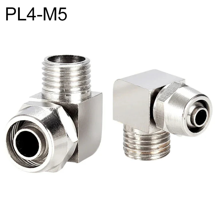 PL8-02 Conector Fêmea de Tráquea Rápido de Cobre Níquel LAIZE, PL4-M5, PL4-01, PL4-02, PL6-M5, PL6-01, PL6-02, PL8-01, PL8-02