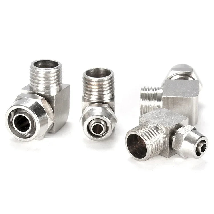 PL8-02 Conector Fêmea de Tráquea Rápido de Cobre Níquel LAIZE, PL4-M5, PL4-01, PL4-02, PL6-M5, PL6-01, PL6-02, PL8-01, PL8-02
