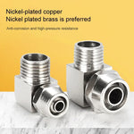 PL8-02 Conector Fêmea de Tráquea Rápido de Cobre Níquel LAIZE, PL4-M5, PL4-01, PL4-02, PL6-M5, PL6-01, PL6-02, PL8-01, PL8-02