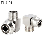 PL8-02 Conector Fêmea de Tráquea Rápido de Cobre Níquel LAIZE, PL4-M5, PL4-01, PL4-02, PL6-M5, PL6-01, PL6-02, PL8-01, PL8-02